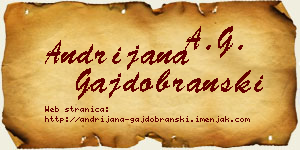 Andrijana Gajdobranski vizit kartica